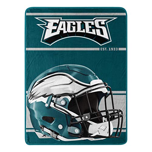 Northwest NFL Philadelphia Eagles 1NFL059050011RET Micro Raschel Run Design Rolldecke, Teamfarben, Einheitsgröße von Northwest