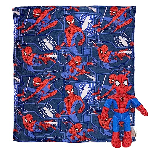 Northwest Character Hugger Überwurf-Set mit Kissen und seidiger Haptik, 101,6 x 127 cm, Spider-Man – Fearless Spidey von Northwest