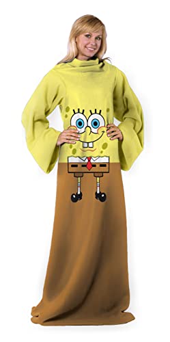 Northwest Spongebob Überwurfdecke für Erwachsene, seidig, bequem, mit Ärmeln, 121,9 x 180,3 cm von Northwest