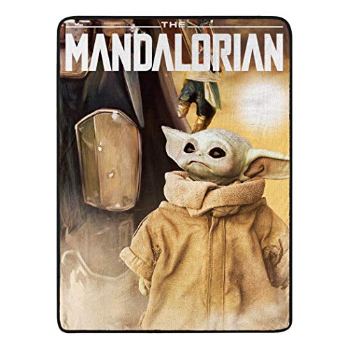 Northwest Star Wars The Mandalorian, Time to Go Mikro-Raschel-Überwurf, 116,8 x 152,4 cm von Northwest