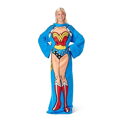 Northwest Wonder Woman Überwurfdecke für Erwachsene, seidig, bequem, mit Ärmeln, 121,9 x 180,3 cm von Northwest