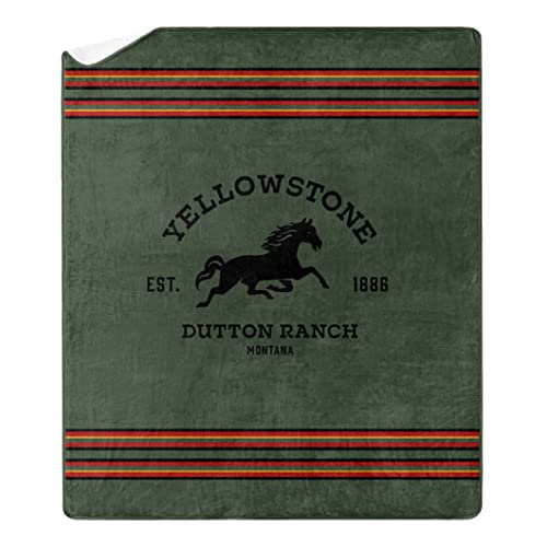 Northwest Yellowstone Silk Touch Sherpa Überwurfdecke, 152,4 x 177,8 cm, Ranch Decke von Northwest