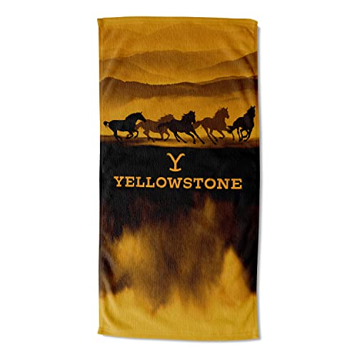 Northwest Yellowstone Strandtuch, 76,2 x 152,4 cm, Wildpferde von Northwest