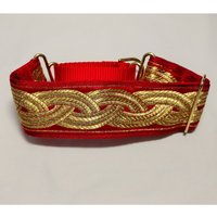 Whippet Oder Windhund Zwei Zoll Breites Martingale Halsband. 2Mc783 Goldbänder Auf Rot Whippet Oder Windhund Zwei Zoll Breites Martingale Halsband. 2Mc783 Goldbänder Auf Rot von NorthwindWhippets