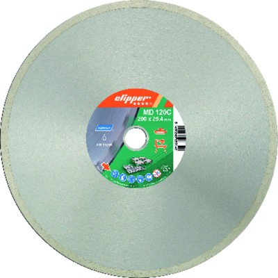 Diamant-Trennscheibe nass MD 120 C 250 x 25,4mm von Norton Clipper