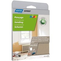 3 Schleifblätter NORTON 230280 Handschleifpapier Mehrzweckpapier Körnung 80 - 66623308302 von Norton