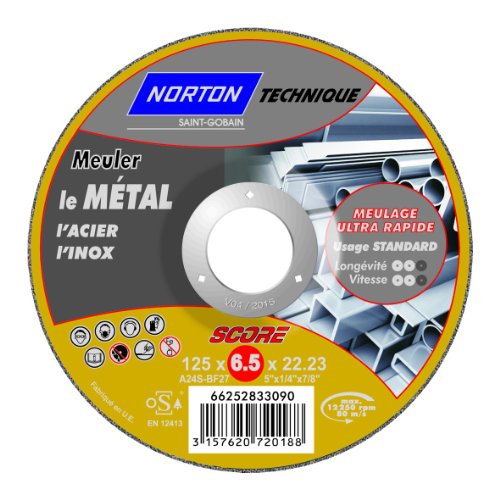 Mit Nabenschaltung déporte Ebarbage Norton score technische Metall 125 x 6,5 x 22,2 mm von NORTON
