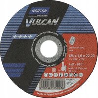 NORTON VULCAN INOX 125x1x22 mm Edelstahl- und Metalltrennscheibe von Norton