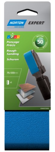 Norton - 2 bandes corindon Expert 75 x 533 mm (grain 50) von NORTON
