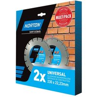 Norton - Clipper Diamanttrennscheibe 230mm 2er Pack Universal von Norton