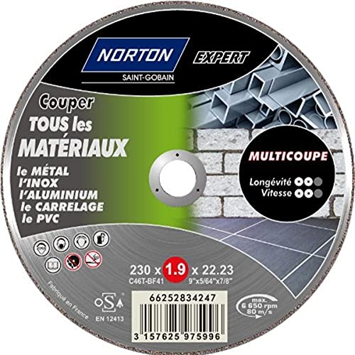 Norton Trennscheiben Ende jedes multi Material, Schnitt 230 x 1,9 x 22,2 mm von NORTON