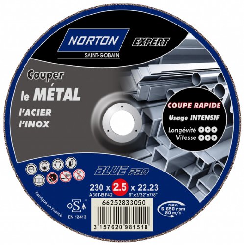 Norton Trennscheiben für Nabendynamo déporte expert Metall/Edelstahl, Ø 230 x 2,5 x 22,2 von NORTON