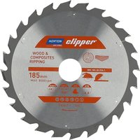 Piła tarczowa 185mm x 30mm x 24z drewno i kompozyty atb (1,8 / 1,2) - Norton von Norton