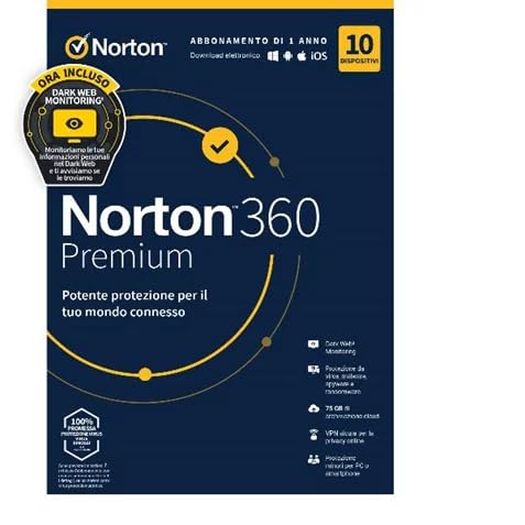 Norton Wireless-Router, Modems, Modell Norton360, 75 GB, 1 U, 10D, 12 m Box von Norton