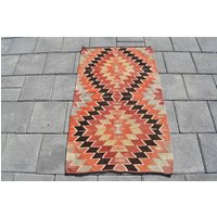 Kelim Teppich Boho Fußmatte, 70x120 cm von NostalgcRug