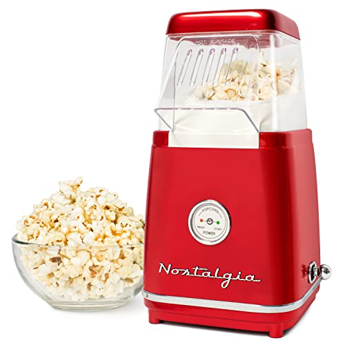 Nostalgia CLHAP12 Klassischer Retro-Heißluft-Popcornbereiter für 85 Gramm von Nostalgia