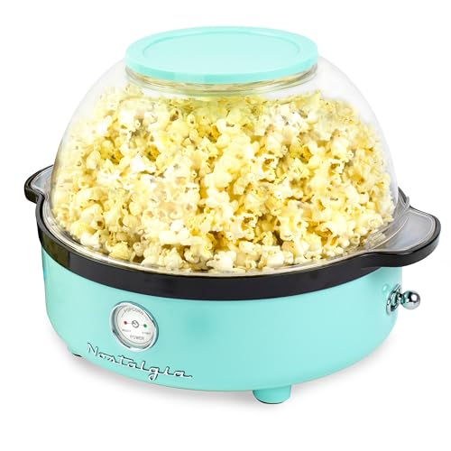 Nostalgia Retro-Rühr-Popcornmaschine 5.5L - Aqua von Nostalgia