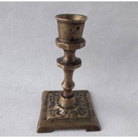 Kerzenhalter Vintage Messing Dekor Sowjetunion Ära Geschenk Tischdekoration Retro Aus Jubiläumsgeschenk von NostalgiaOld