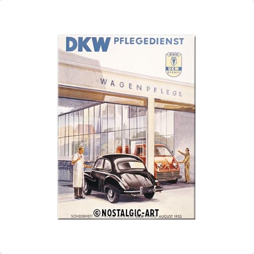 Nostalgic-Art 14147 Traditionsmarken - Audi DKW Pflegedienst, Magnet 8x6 cm von Nostalgic-Art