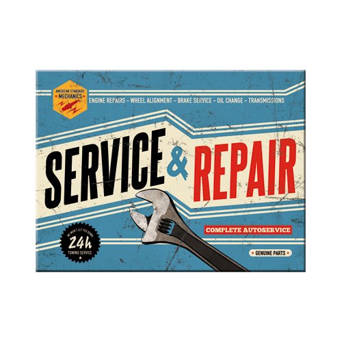 Nostalgic-Art 14306 Best Garage - Service & Repair, Magnet 8x6 cm von Nostalgic-Art