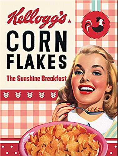 Nostalgic-Art 14368 Kellogg's - Girl Corn Flakes Collage | Retro Magnet | Kühlschrank-Magnet | Vintage | 6x8 cm Magnet 6x8 cm, Metall, Bunt, 6 x 8 x 0.1 cm, 1 Einheiten von Nostalgic-Art