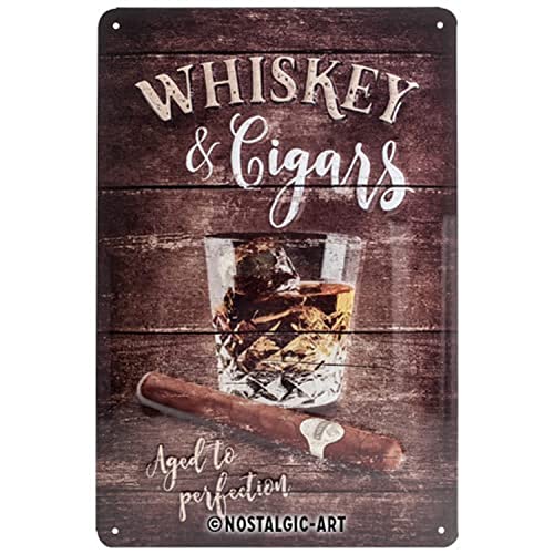 Nostalgic-Art Retro Blechschild, 20 x 30 cm, Whiskey – Geschenk-Idee als Bar-Zubehör, aus Metall, Vintage Design von Nostalgic-Art
