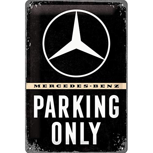 Nostalgic-Art Retro Blechschild, 20 x 30 cm, Mercedes-Benz – Parking Only – Geschenk-Idee für Mercedes-Benz Accessoires Fans, aus Metall, Vintage Design von Nostalgic-Art