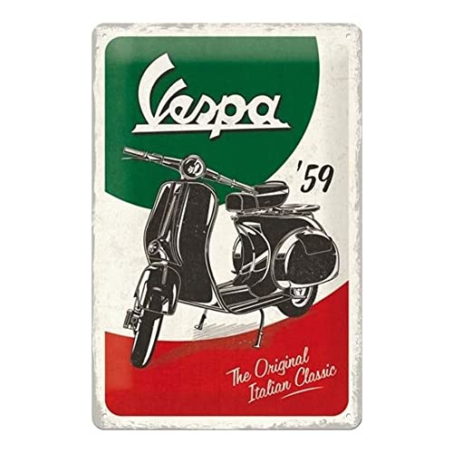 Nostalgic-Art Retro Blechschild, 20 x 30 cm, Vespa – The Italian Classic – Geschenk-Idee für Roller-Fans, aus Metall, Vintage Design von Nostalgic-Art