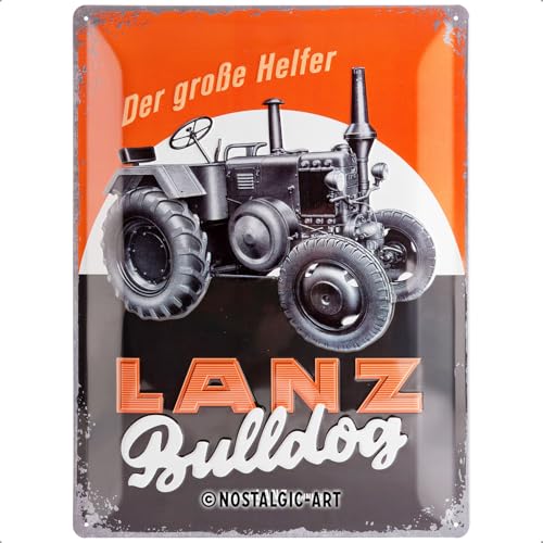Nostalgic-Art Retro Blechschild, 30 x 40 cm, Lanz Bulldog – Geschenk-Idee für Traktor-Fans, Original Lizenzprodukt (OLP), aus Metall, Vintage Design, Blechschilder Sprüche von Nostalgic-Art