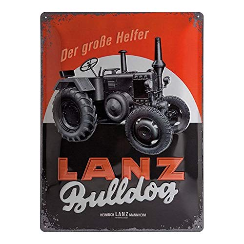 Nostalgic-Art Retro Blechschild, 30 x 40 cm, Lanz Bulldog – Geschenk-Idee für Traktor-Fans, aus Metall, Vintage Design von Nostalgic-Art