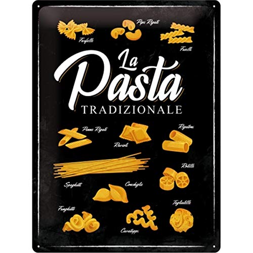 Nostalgic-Art 23239 Retro Blechschild Home & Country – Pasta Tradizionale – Geschenk-Idee für Nostalgie-Fans, aus Metall, Vintage-Dekoration, 30 x 40 cm von Nostalgic-Art