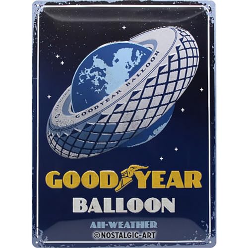 Nostalgic-Art Retro Blechschild, Goodyear – Balloon Tire – Geschenk-Idee für Auto- und Motorrad-Fans, aus Metall, Vintage-Design zur Deko, 30 x 40 cm Nostalgic-Art Retro Blechschild, Goodyear – Balloon Tire – Geschenk-Idee für Auto- und Motorrad-Fans, aus Metall, Vintage-Design zur Deko, 30 x 40 cm von Nostalgic-Art