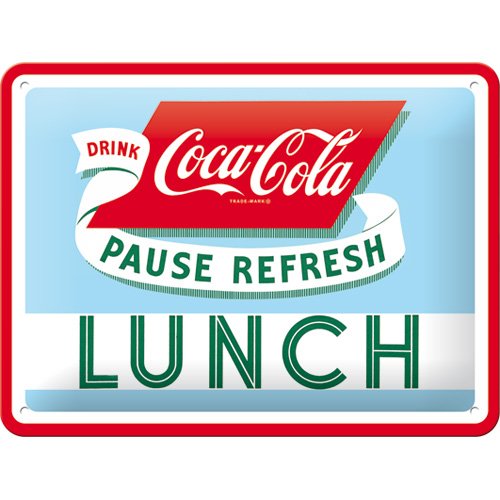 Nostalgic-Art 26223, Coca-Cola-Lunch, Blechschild 15x20 cm, Metall, Bunt, 15 x 20 x 0.2 cm Nostalgic-Art 26223, Coca-Cola-Lunch, Blechschild 15x20 cm, Metall, Bunt, 15 x 20 x 0.2 cm von Nostalgic-Art