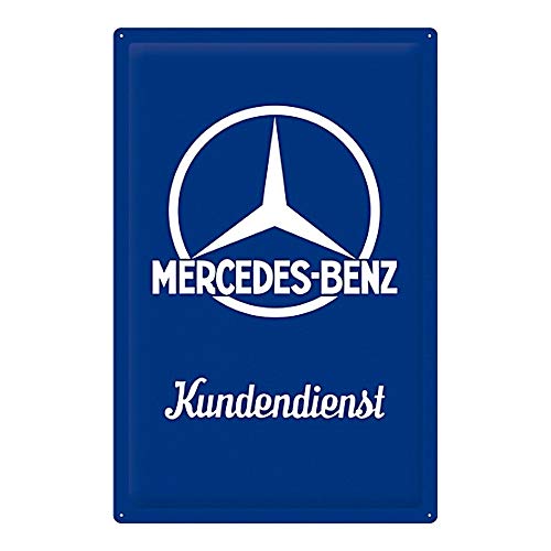 Nostalgic-Art Retro Blechschild, 15 x 20 cm, Mercedes-Benz – Kundendienst – Geschenk-Idee für Mercedes-Benz Accessoires Fans, aus Metall, Vintage Design von Nostalgic-Art