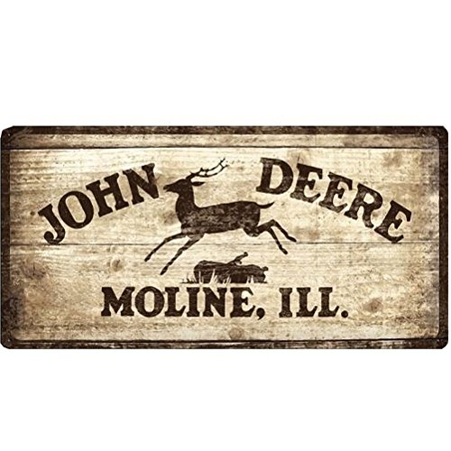 Nostalgic Art Logo 1937, Vintage Geschenk-Idee für John Deere und Traktor-Fans, zur Dekoration Retro Blechschild, aus Metall, 25x 50 cm von Nostalgic-Art