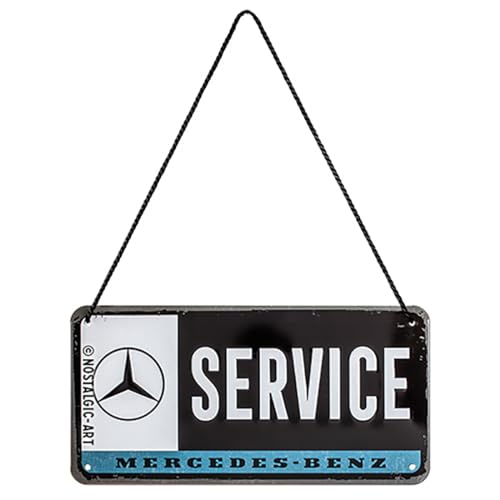 Nostalgic-Art Retro Hängeschild, 10 x 20 cm, Mercedes-Benz – Service – Geschenk-Idee für Mercedes-Benz Accessoires Fans, aus Metall, Vintage Design von Nostalgic-Art