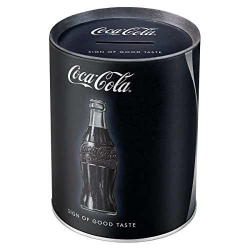 Nostalgic-Art Retro Spardose, 1 l, Coca-Cola – Sign of Good Taste – Geschenk-Idee für Coke-Fans, Original Lizenzprodukt (OLP), Sparschwein aus Metall, Vintage Blech-Sparbüchse von Nostalgic-Art