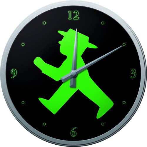 Nostalgic-Art 51027 Ampelmann Wanduhr, 31 cm, grn von Nostalgic-Art