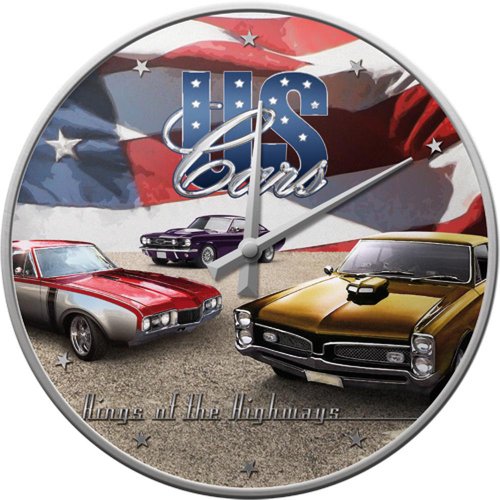 Nostalgic-Art 51038 USA US Cars, Wanduhr, 31 cm von Nostalgic-Art