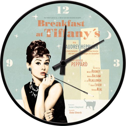 Nostalgic-Art 51054 Breakfast at Tiffany's, Wanduhr, 31 cm von Nostalgic-Art