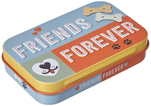 Nostalgic-Art Retro Leckerlidose, 6 x 9,5 x 2 cm, PfotenSchild – Friends Forever – Geschenk-Idee für Hunde-Besitzer, Hundeleckerli-Dose, Vintage Design von Nostalgic-Art