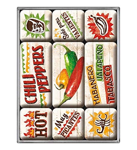 Nostalgic Art Retro Kühlschrank Magnet-Set 9-teilig, Magnetset für Magnettafel, Bunt, 9 Stück von Nostalgic-Art