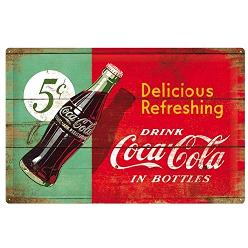 Nostalgic-Art Retro Blechschild, 40 x 60 cm, Coca-Cola – Delicious Refreshing Green – Geschenk-Idee für Coke-Fans, aus Metall, Vintage Design von Nostalgic-Art