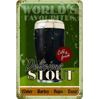 Nostalgic-Art Blechschild 20 x 30 cm, Sammlerschild Motiv Delicious Stout von Nostalgic-Art