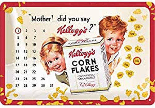 Nostalgic-Art Retro Blechschild, 20 x 30 cm, Kellogg's Mother – Geschenk-Idee für die Küche, aus Metall, Vintage Design von Nostalgic-Art