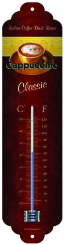 Nostalgic-Art - Coffee & Chocolate Cappuccino - Thermometer - 6,5x28cm von Nostalgic-Art