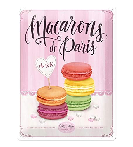 Nostalgic-Art Home & Country – Macarons – Geschenk-Idee für Nostalgie-Fans, Retro Blechschild, aus Metall, Vintage-Design zur Dekoration, 30 x 40 cm Nostalgic-Art Home & Country – Macarons – Geschenk-Idee für Nostalgie-Fans, Retro Blechschild, aus Metall, Vintage-Design zur Dekoration, 30 x 40 cm von Nostalgic-Art