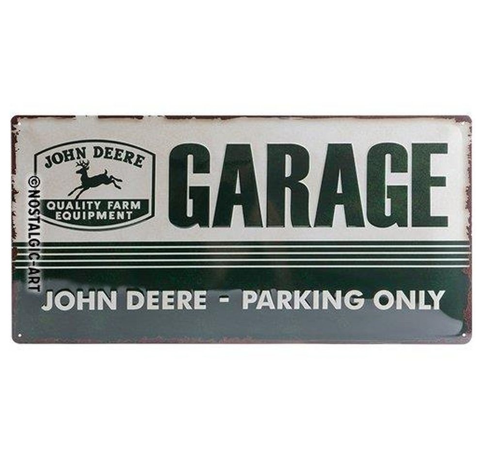 Nostalgic-Art Metallschild Blechschild 25 x 50cm - John Deere - John Deere Garage von Nostalgic-Art