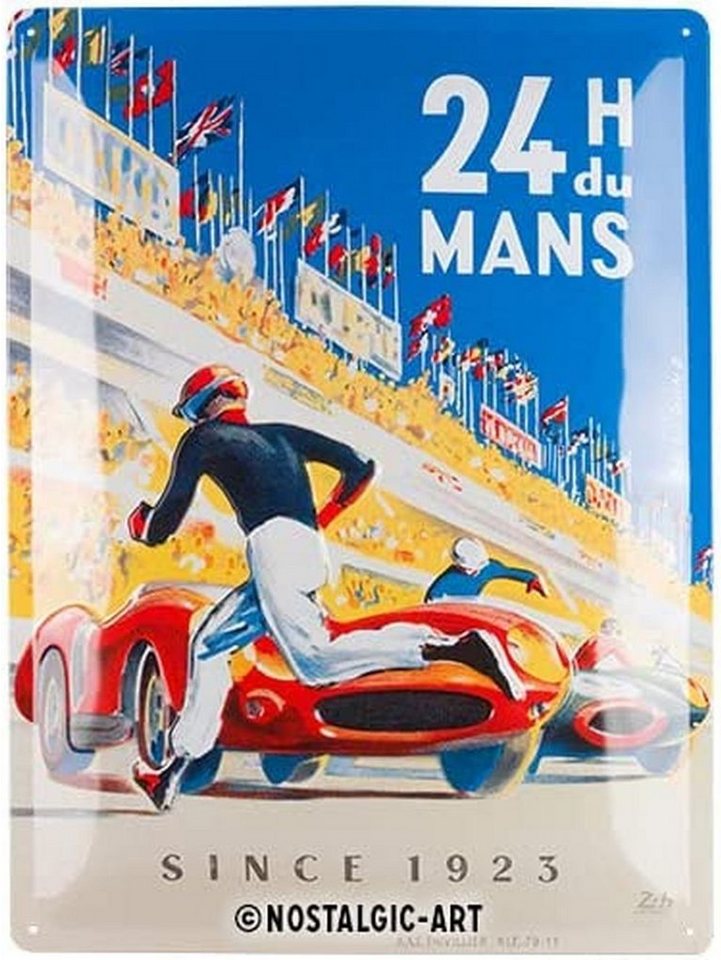 Nostalgic-Art Metallschild Blechschild 30 x 40 cm - 24h Le Mans - Racing Poster Blue Nostalgic-Art Metallschild Blechschild 30 x 40 cm - 24h Le Mans - Racing Poster Blue von Nostalgic-Art