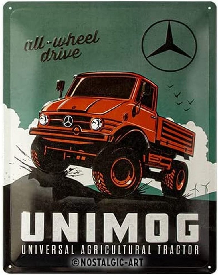 Nostalgic-Art Metallschild Blechschild 30 x 40 cm - Daimler Truck - Unimog von Nostalgic-Art